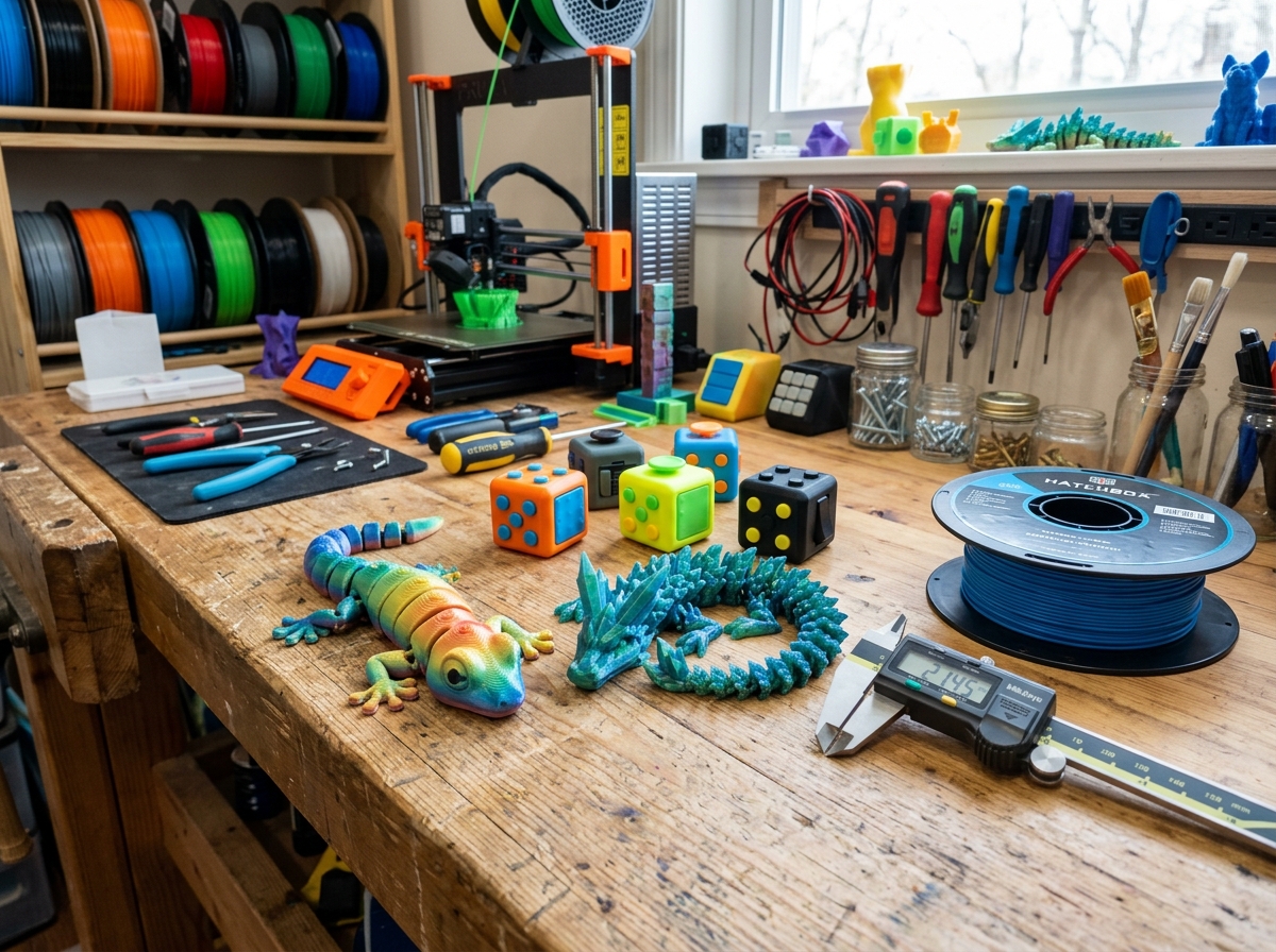 3D printed fidget toys review by maker